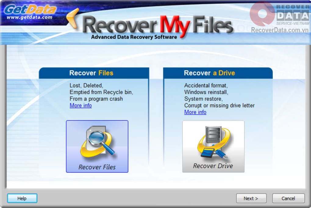Recover My File cứu dữ liệu USB bị format