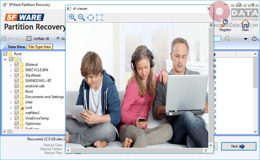 SFWare Partition Recovery Recovery Wizard