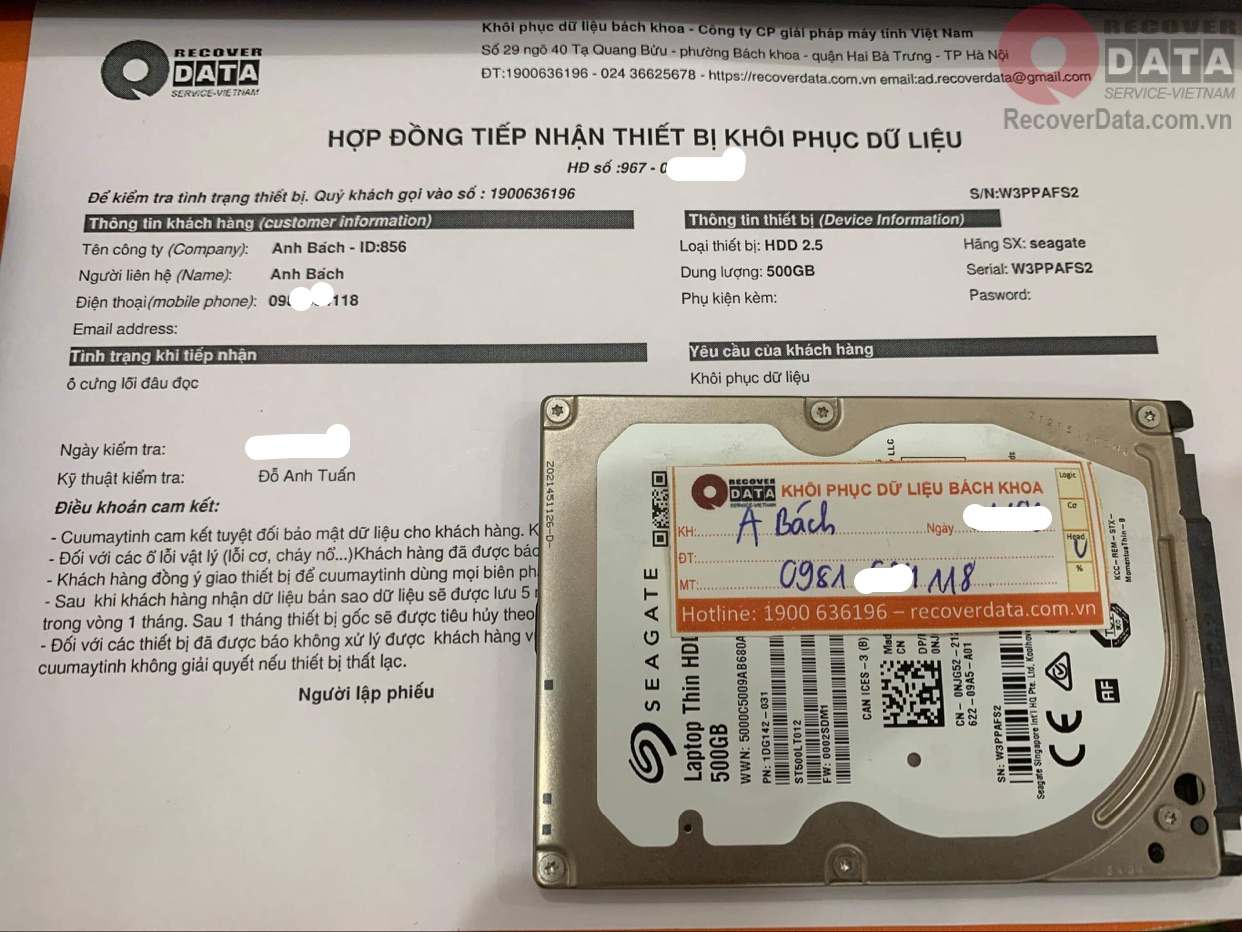 Cuu du lieu o cung Seagate 500GB loi dau doc 03.06.2021