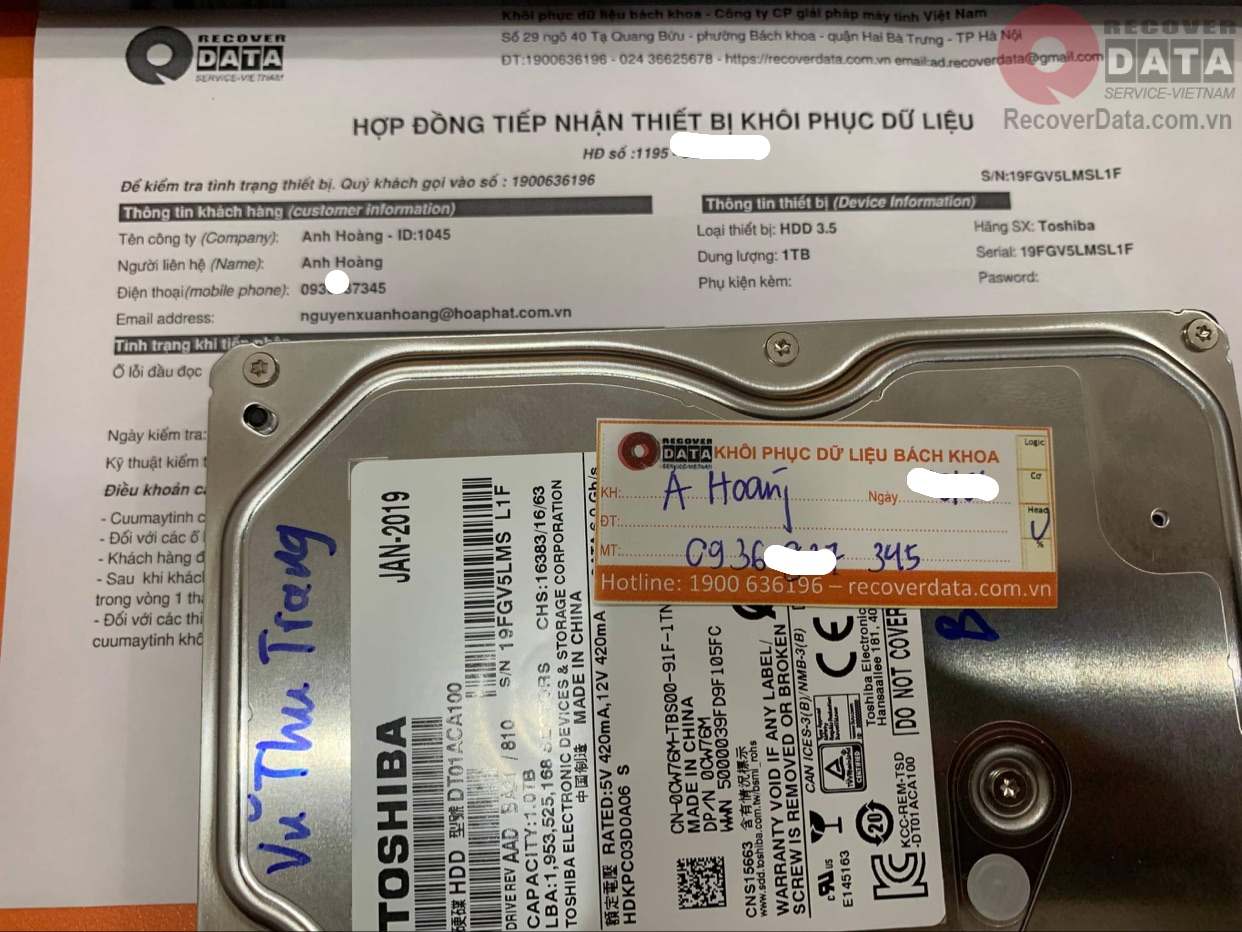 Cuu du lieu o cung Toshiba 1TB loi dau doc 08.07.2021