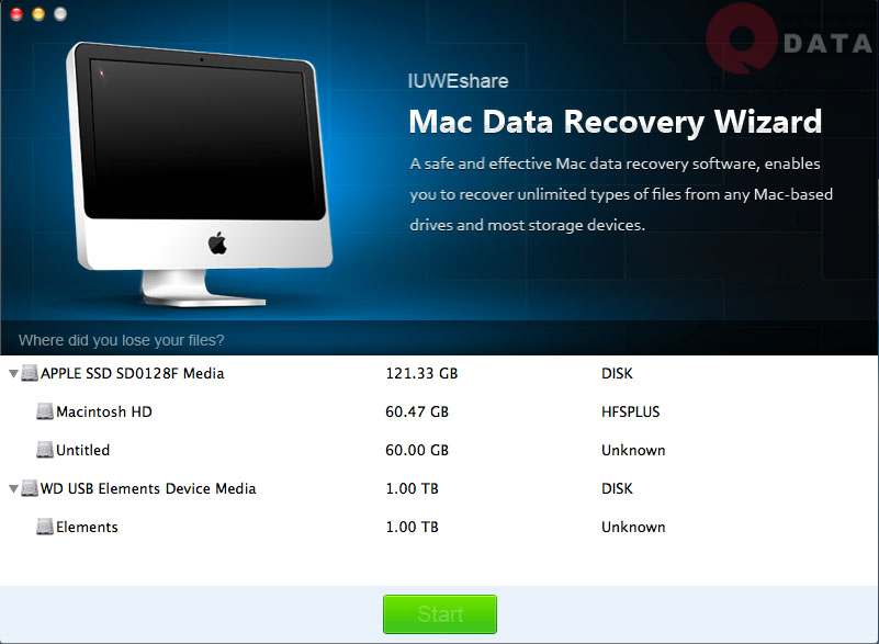 Phần mềm IUWEshare Mac Data Recovery Wizard