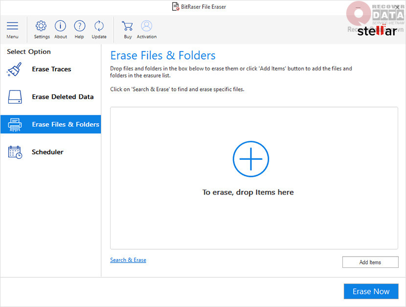 BitRaser File Eraser phần mềm xóa file cứng đầu