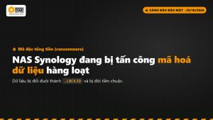 NAS Synology bị ransomware C3RB3R mã hoá dữ liệu đuôi .L0CK3D